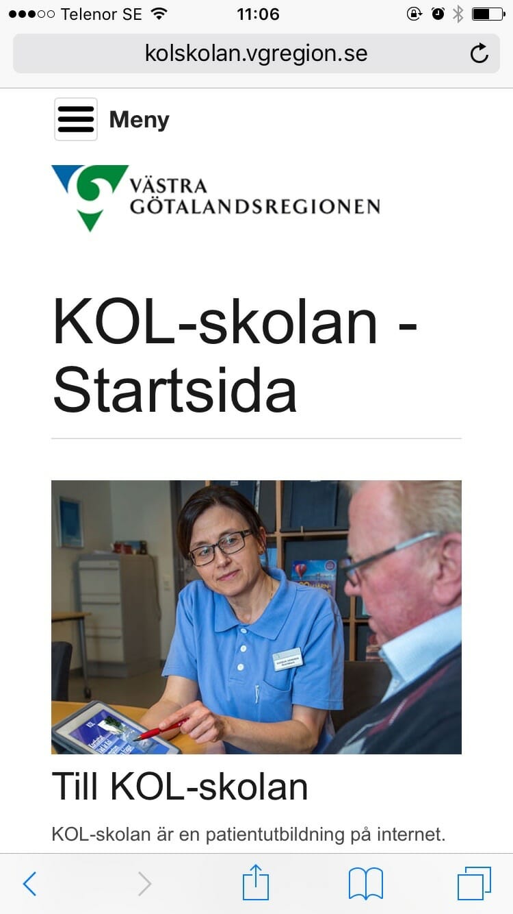 KOL-skolan på en Iphone