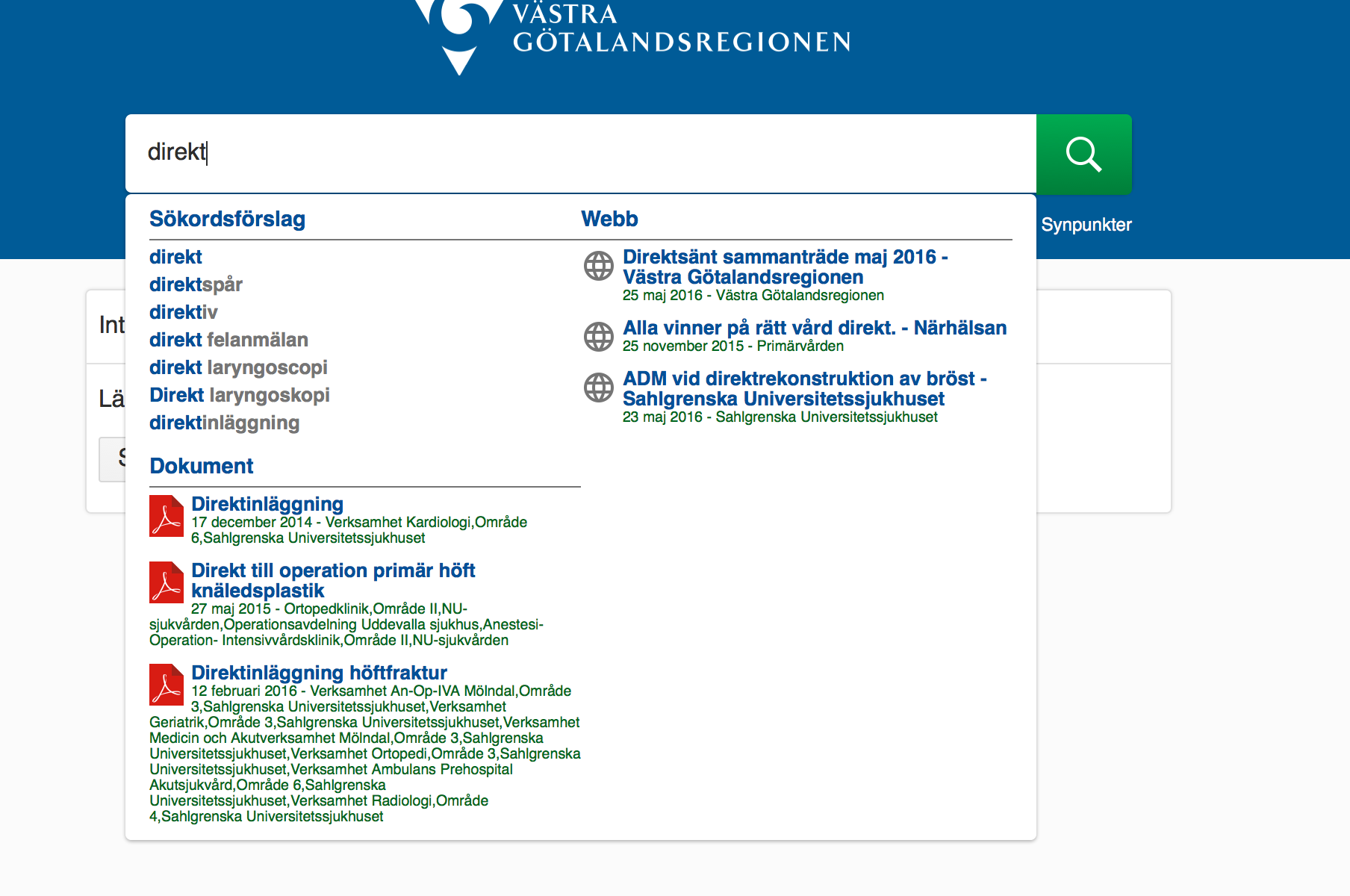 Sökordsförslag och query completion nu i regionens sökmotor